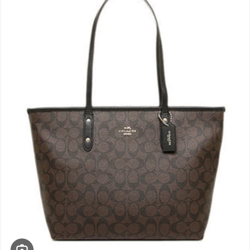 Coach Brown Signature Tote Bag